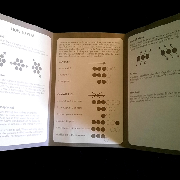 Vintage Abalone Board Game- Galoob, B&W Hexagon Strategy Game, 1990 COMPLETE - Picture 12 of 12
